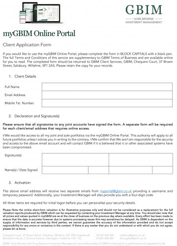 myGBIM Client Application Form